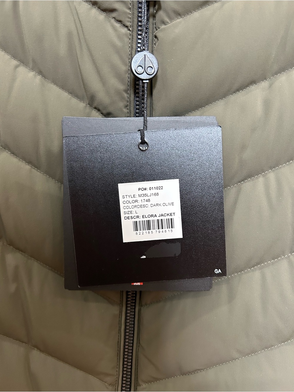 NWT Moose Knuckles Elora Down Jacket Dark Olive Large $745 - Picture 9 of 13
